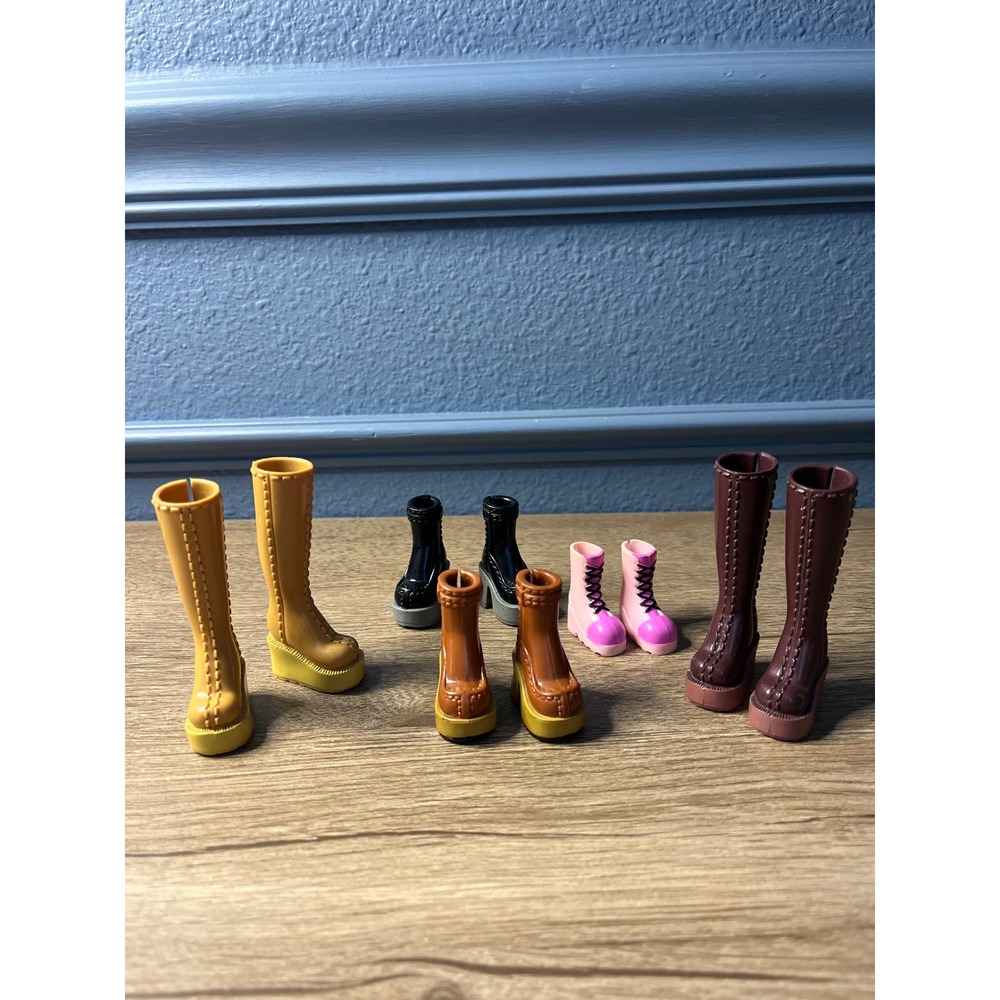 MyScene Doll Boots Lot 8 Pairs Assorted Colors Styles Fashion‎ Doll Accessories
